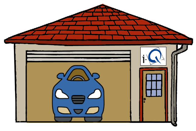 Cp = Cpk = 2,0  Das Auto passt mit viel seitlichem Platz in die Garage und steht sogar mittig - © i-Q Schacht & Kollegen Qualitätskonstruktion GmbH