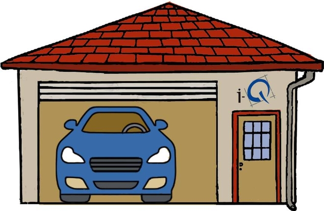 Cp = 1,67 und Cpk = 1,33  Das Auto ist schmal, steht aber nicht mittig in der Garage - © i-Q Schacht & Kollegen Qualitätskonstruktion GmbH